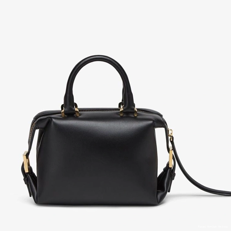 Cheap Leather Bag FF Cube Fendi Black Mini In Nappa 0720